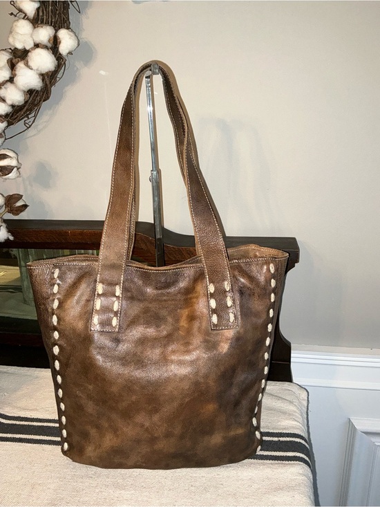 Bed Stu Handbags - Bed Stu Leather Stevie Tote Shoulder Bag Brown Teak Rustic Retail $275